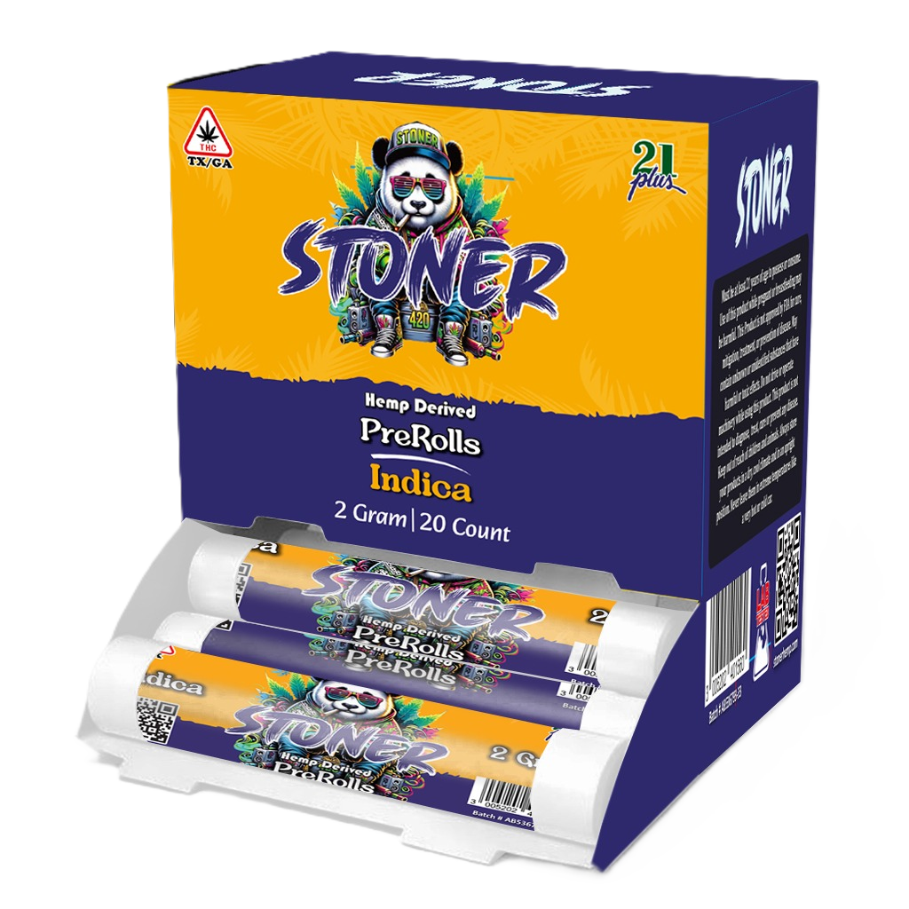 Stoner CBD+CBG 2g 20 Count PreRolls Indica